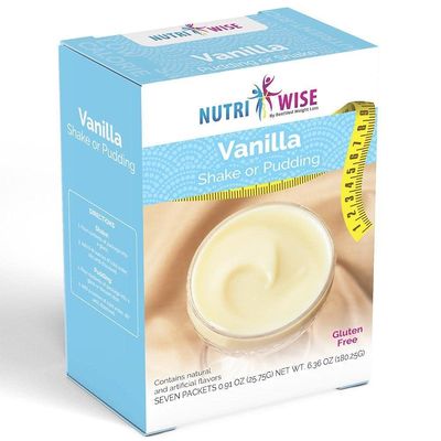 NutriWise - Shake &amp; Pudding | 7/Box | High Protein Diet | Healthy Nutrition | Appetite Control for Weight Loss | Gluten Free - Low Carb - Low Sugar - Low Fat (Vanilla)