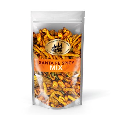 Santa Fe Trail Mix - Spicy Mix - hot spicy peanuts, hot Cajun corn sticks, sesame sticks, chili crescents, toasted corn, and pumpkin kernels (1.5 pound bag)