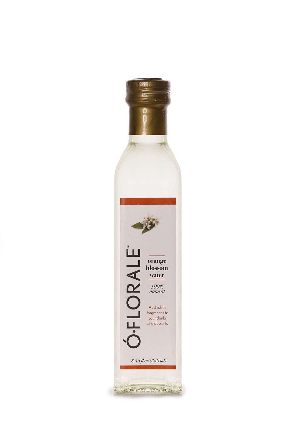 OFLORALE Orange Blossom Water, 8.45 fl oz, Food Grade, 100% Pure &amp; Natural, No Sugar, Zero Calories, for Cooking, Baking and Cocktails
