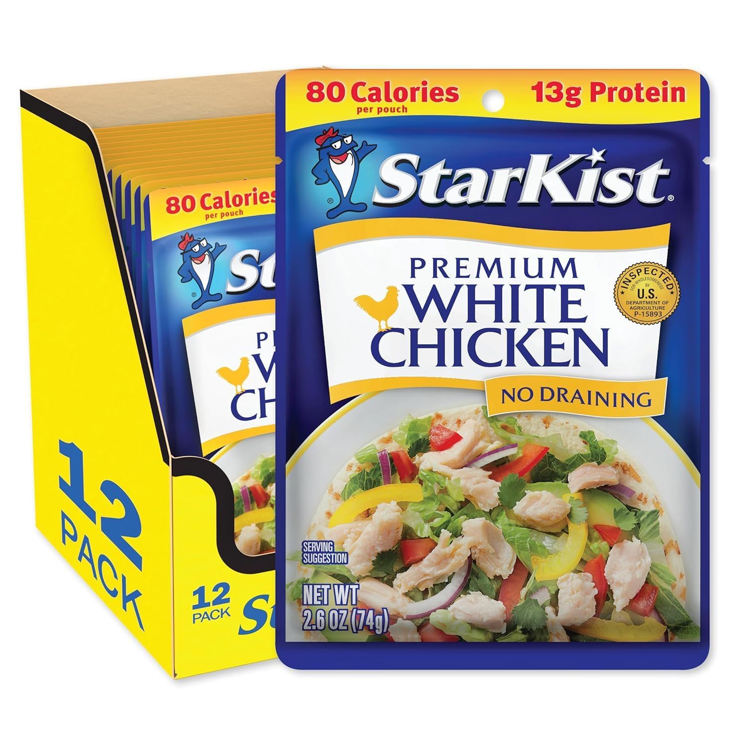 StarKist Premium White Chicken - 2.6 oz Pouch (Pack of 12)