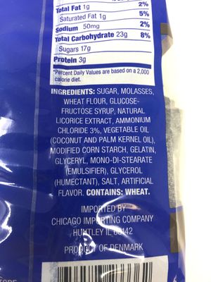 Nordic Sweets Salmiac Licorice Salty Stix Sticks Heksehyl (6 ounce), Product of Denmark