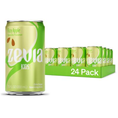 Zevia Kids, Fizzy Apple, 7.5 Ounce Cans (Pack of 24)