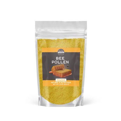 Birch &amp; Meadow Bee Pollen Powder, Natural &amp; Nutritious, Slightly Sweet Taste, Oatmeal &amp; Cereal (8 Ounce)