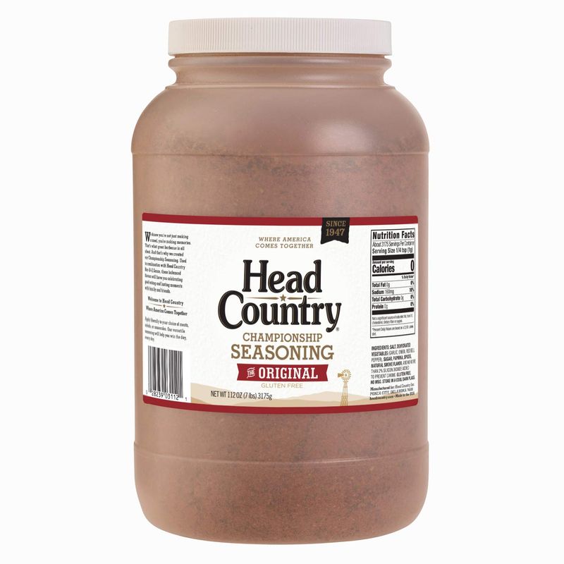 Head Country Bar-B-Q Championship Seasoning, Original | Gluten Free All-Purpose Barbecue Seasoning | Bold &amp; Herbal Dry Spice Rub To Boost The Flavor Of All Your BBQ Favorites | 7 Pound, Pack of 1
