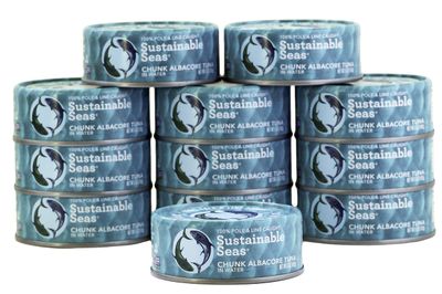 Sustainable Seas, Chunk Albacore Tuna in Water, 5 Ounce, 3rd party mercury tested, 100% sustainably caught (Pack of 12)