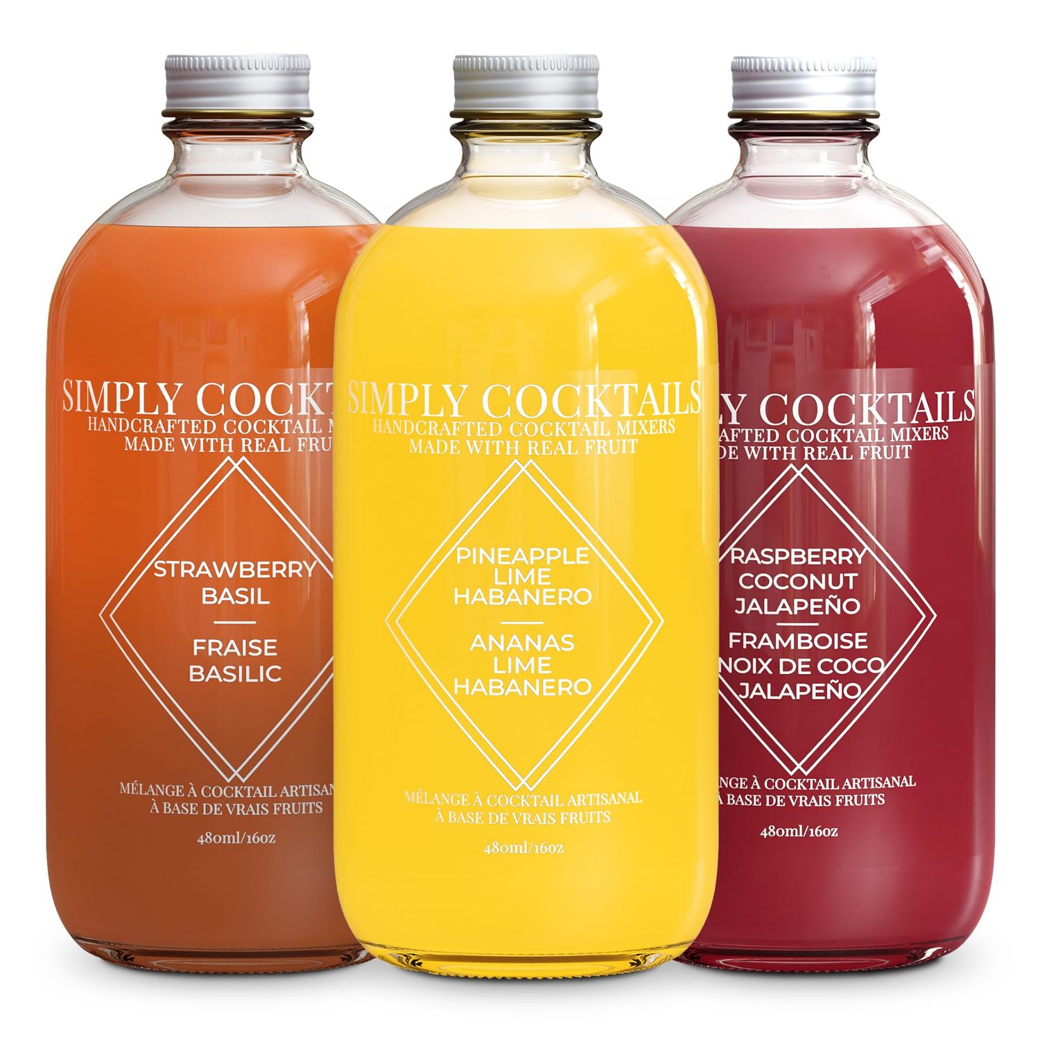 Simply Cocktails Margarita &amp; Mojito Cocktail Mixer Set - 16 OZ (Pack of 3)