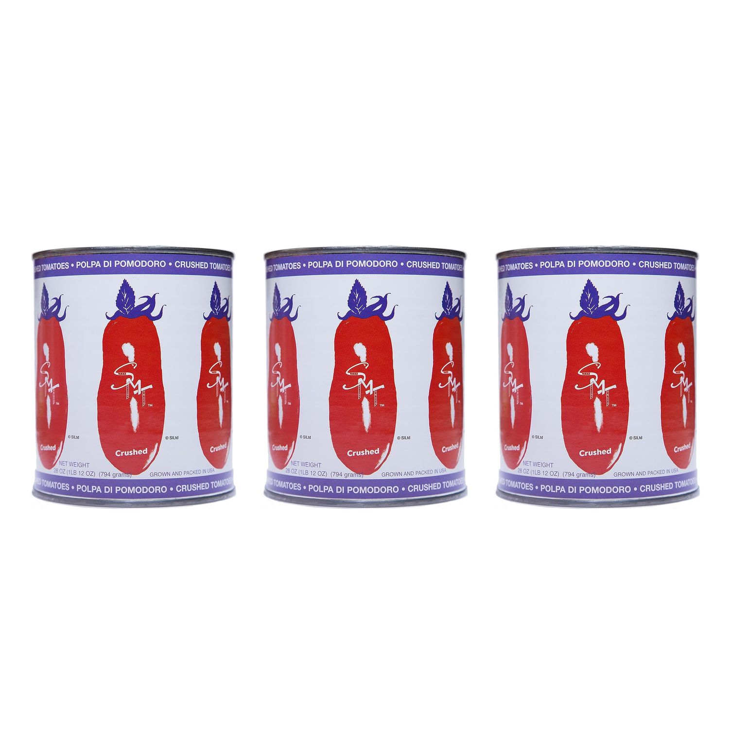 SMT San Merican Tomato, Crushed Tomatoes, 28 oz (Pack of 3)