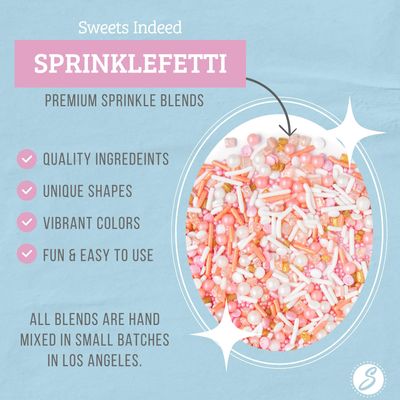 Sweets Indeed Sprinkles, Peach Rose Gold Edible Sprinkle Mix, Perfect for Cake Decorations, Baking, Ice Cream, Cookies, Cupcake Topper