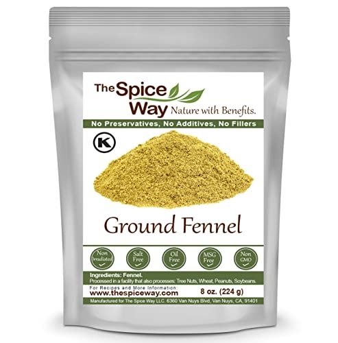 The Spice Way Fennel Seed Ground - bulk seeds powder great for tea and cooking 8 oz
