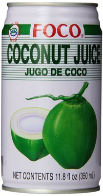 FOCO Coconut Juice with Pulp, 11.8 Fl Oz (Pack of 24)