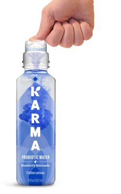Karma Probiotic Water - 12 Pack, Blueberry Lemonade Drink - Immune &amp; Gut Health Support