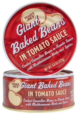 Trader Joes Baked Beans Giant Cooked Cannellini Beans in Tomato Sauce with Mediterranean Herbs and Spices (2 Cans)