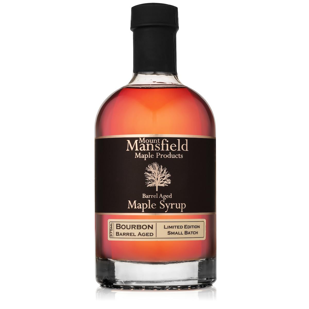 Mansfield Maple Bourbon Barrel Aged Pure Vermont Maple Syrup 375ml