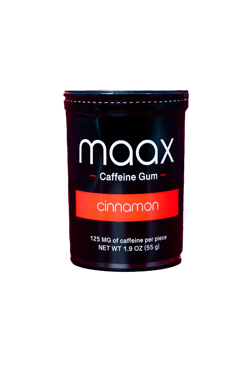 Maax Caffeine Energy Gum | 125mg of caffeine per piece | Cinnamon | 25 pieces per container | Focus Supplement