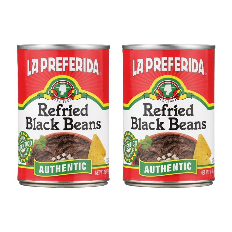 La Preferida Authentic Refried Black Beans, 16 oz, 2 ct