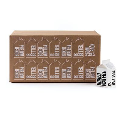 Boxed Water 8.5 oz. (24 Pack) - Purified Drinking Water in 92% Plant-Based Boxes, 100% Recyclable, BPA-Free, Refillable Cartons, Sustainable Alternative to Plastic Bottled Water, Mini Water for Kids