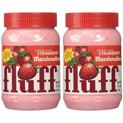 Marshmallow Fluff Traditional Baking Spread and Crme, Gluten Free, No Fat or Cholesterol, Strawberry (Strawberry, 7.5 Ounce (Pack of 2))