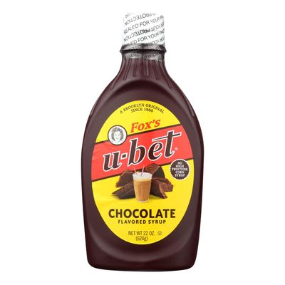 FOX&#39;S U-BET, Syrup, Chocolate U-Bet, Pack of 3, Size 22 OZ, (Kosher)3