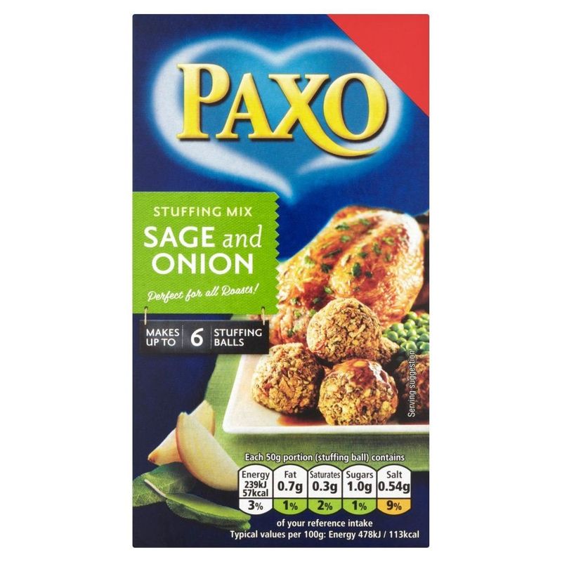 Paxo Sage &amp; Onion Stuffing Mix 85g - Pack of 2