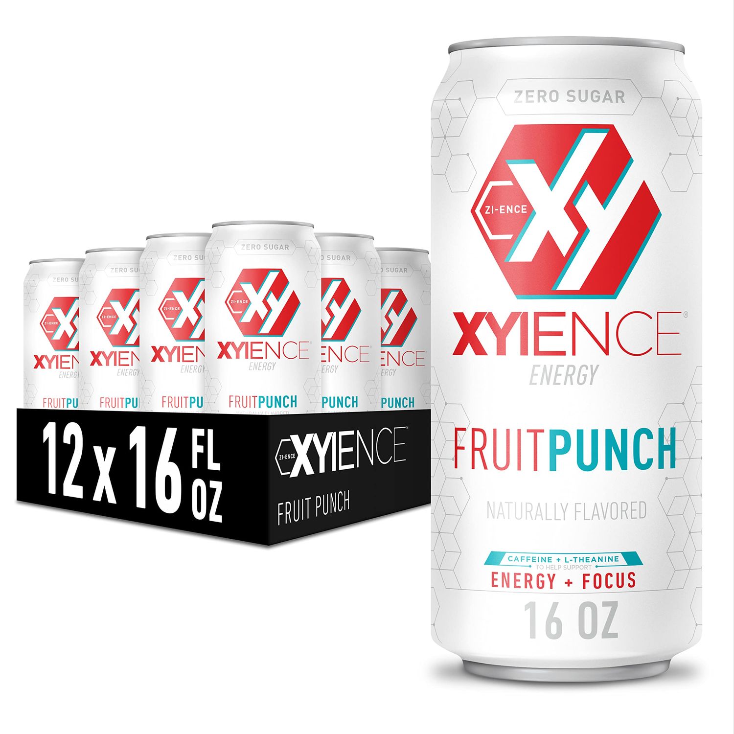 Xyience Fruit Punch Energy Drink, 16 fl oz can (Pack of 12)