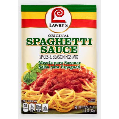 Lawry&#39;s Original Spaghetti Sauce Spices &amp; Seasonings Mix, 1.5 oz (Pack of 12)