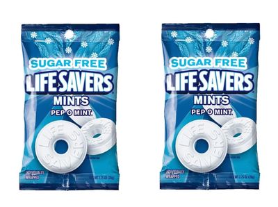 Life Savers Sugar Free Hard Candy Breath Mints With Refreshing Taste Individually Wrapped - Pack of 2