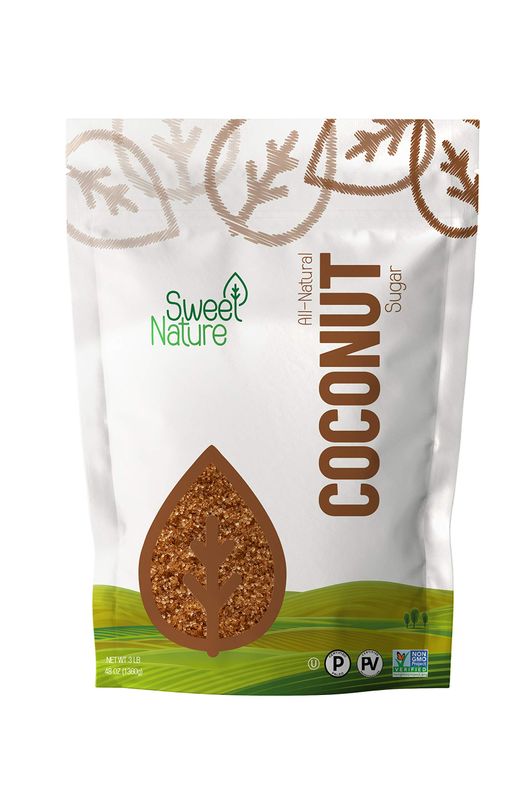 Sweet Nature Coconut Sugar Gluten Free Organic Non GMO Kosher Keto Friendly 3 lb, 48 Ounce