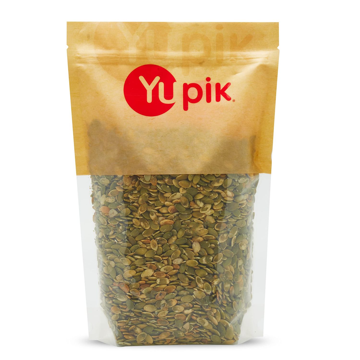 Yupik Dry Roasted Pumpkin Seeds, No Shell, 2.2 lb, Gluten-Free, GMO-Free, Kosher, Shelled Pepitas, Unsalted, Oil-Free, Plant-Based Protein, Source of Fiber, Healthy Snacks, Ideal for Baking &amp; Topping