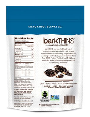 barkTHINS Snacking Dark Chocolate, Pretzel with Sea Salt, 10 Ounce (Pack of 9)