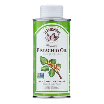La Tourangelle, Roasted Pistachio Oil, Expeller-Pressed Oil for Cooking, Baking, and Beauty, Adds Flavor to Vinaigrettes, Sauces, Marinades, 8.45 fl oz