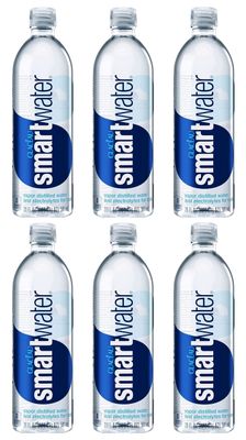 Smartwater Glaceau Nutrient-Enhanced Water Bottles, 20 fl oz, 6 Pack