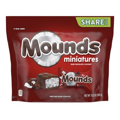 MOUNDS Miniatures Coconut and Dark Chocolate Candy Share Pack, 10.3 oz