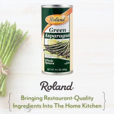 Roland Foods Whole Green Asparagus Spears, Specialty Imported Food, 14.1 Ounce Can, Pack of 1