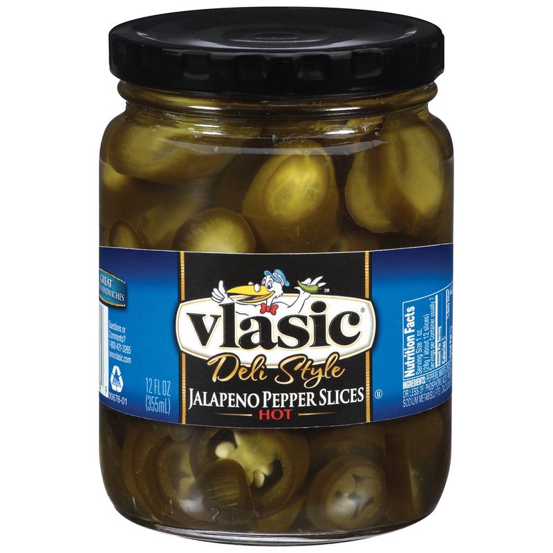 Vlasic Deli Style Hot Jalapeno Pepper Slices, Keto Friendly, 12 FL OZ Jars (Pack of 12)