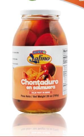 CHONTADURO en Salmuera - PALM Fruit in Brine 28 Onzas / 790 gramos Importado de Colombia