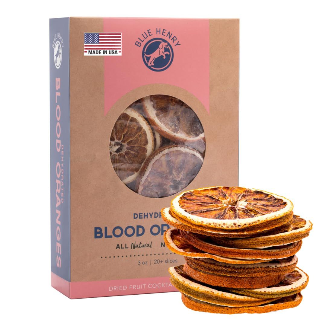 BlueHenry Dehydrated Blood Orange Wheels - 2.5 oz - 20+ slices - Natural Fruit
