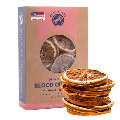 BlueHenry Dehydrated Blood Orange Wheels - 2.5 oz - 20+ slices - Natural Fruit