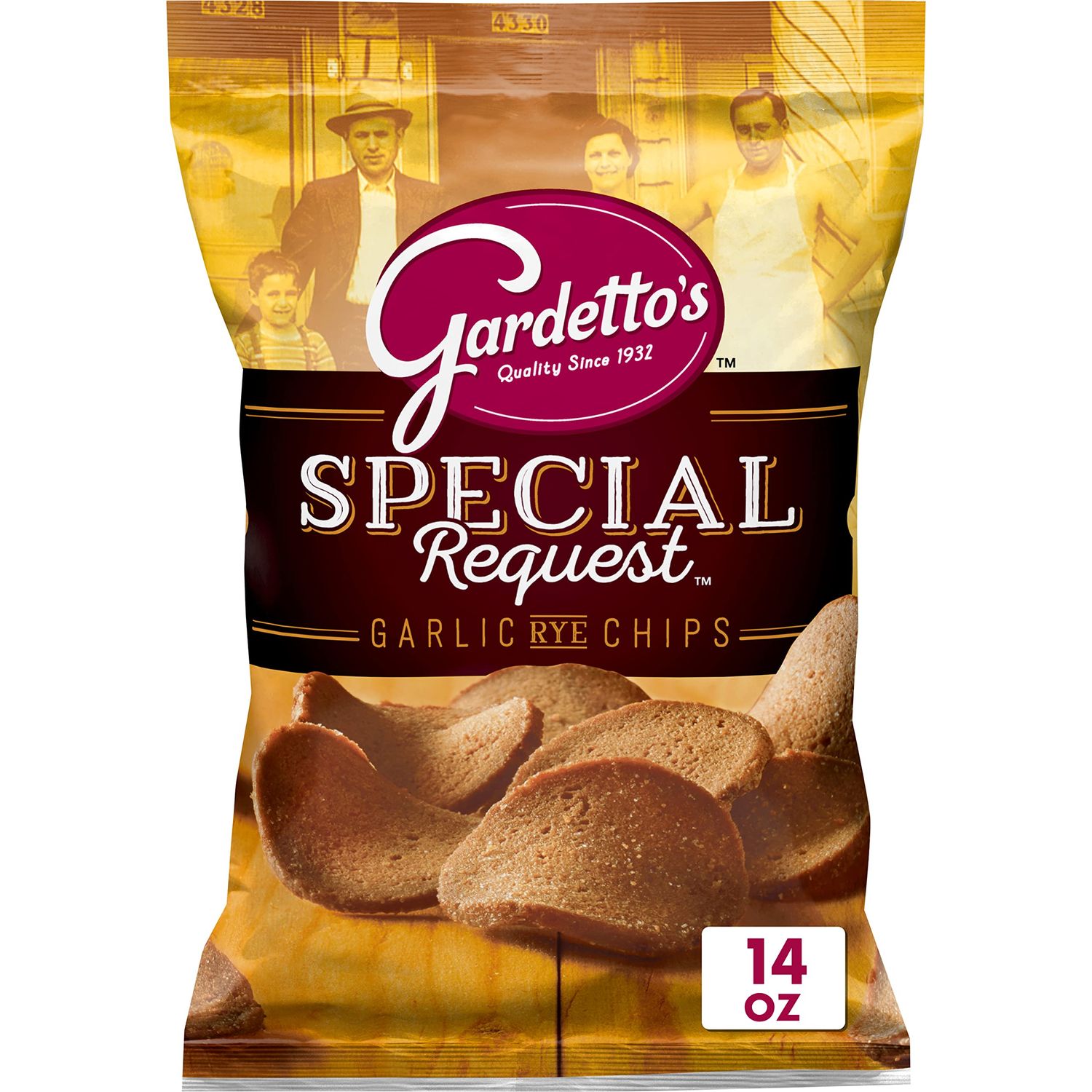 Gardetto&#39;s Snack Mix, Special Request Garlic Rye Chips, 14 oz
