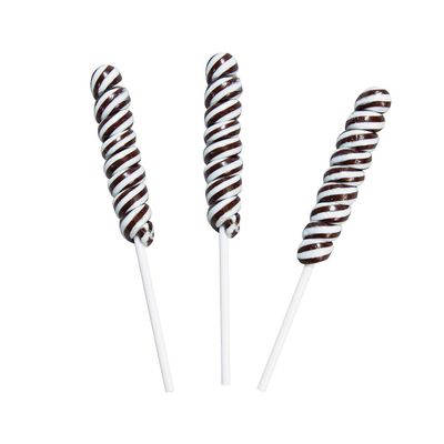 Mini Twisty Lollipops, Unicorn Pops, Nostalgic Candy, Suckers, 24 Pieces, Individually Wrapped, Black