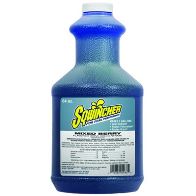 Sqwincher Liquid Concentrate, Mixed Berry, 64 fl oz (Pack of 6)