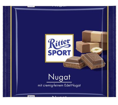 Ritter Sport Nugat (3 Bars each 100g) - fresh from Germany