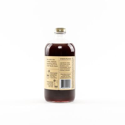 Wood Stove Kitchen - Blueberry & Lavender Mix | Cocktail & Mocktail Mixer - Natural Craft Syrup with Tasty Flavors - Concentrated & Alcohol Free - Aromatic, Honey, 16 oz.