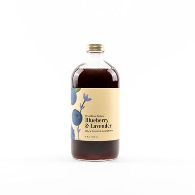 Wood Stove Kitchen - Blueberry &amp; Lavender Mix | Cocktail &amp; Mocktail Mixer - Natural Craft Syrup with Tasty Flavors - Concentrated &amp; Alcohol Free - Aromatic, Honey, 16 oz.