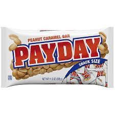 PayDay Snack Size Candy Bars 11.6oz Bag (approx 16 pcs), 2 Pack