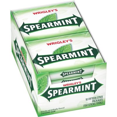 WRIGLEY&#39;S SPEARMINT Chewing Gum Bulk Pack, 15 Stick (Pack of 10)