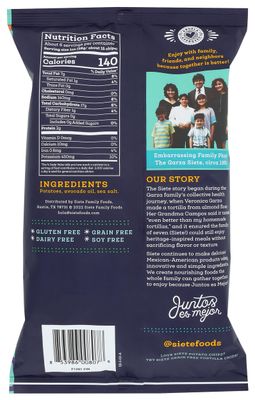 Siete Family Foods Sea Salt Potato Chips, 5.5 oz Bag