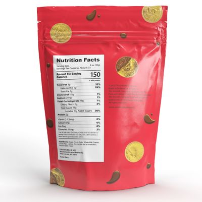 Fruidles Milk Chocolate Coins, Gold Half Dollar Made with Premium Belgian Chocolate, Nut-Free, Non-GMO, Kosher Dairy (50-Pack)