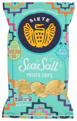 Siete Family Foods Sea Salt Potato Chips, 5.5 oz Bag