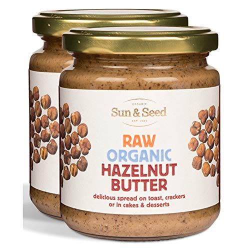 Sun &amp; Seed - Raw Organic Nut Butter Spreads - Gluten-Free and Keto Friendly - Ultra Nutritious (250g) (Hazelnut (2 Pack))