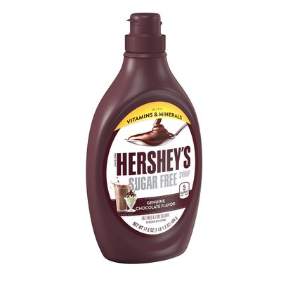 HERSHEY&#39;S Zero Sugar Chocolate Syrup Bottles, 17.5 oz (6 Count)